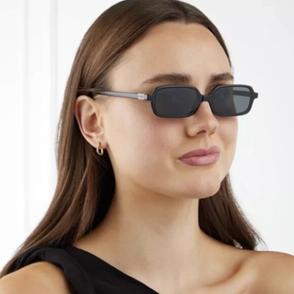 NEW MIU MIU MU11ZS 16K5S0 SQUARE WOMEN SUNGLASSES MU11ZSF 16K5S0 BLACK MU 11ZS main image 5